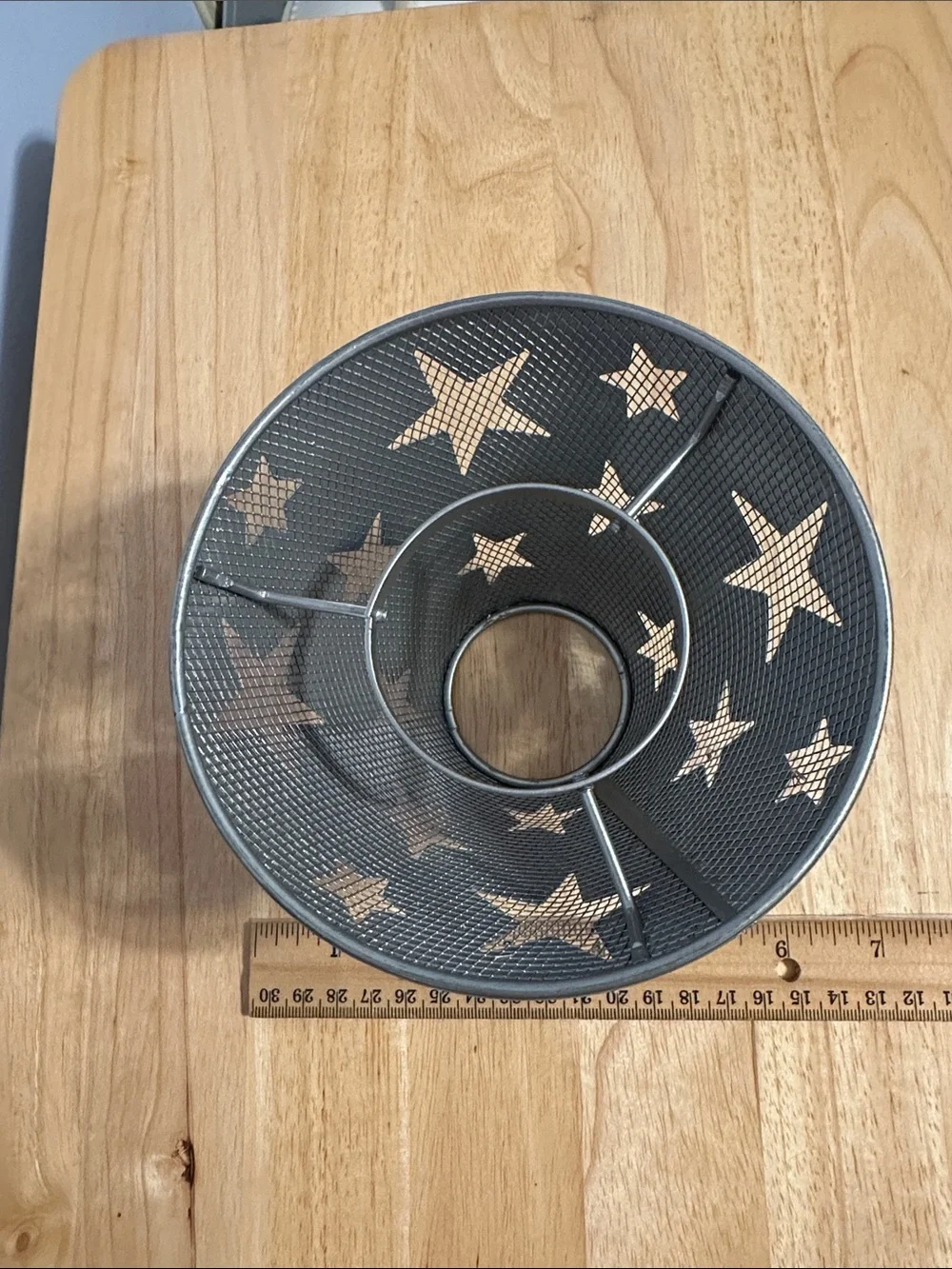 Decorative Star Cutout Metal Shade in Gray